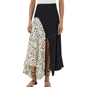 Co. Patchwork Midi Skirt